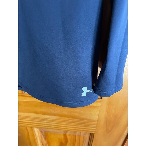 Under Armour Mens coldgear Long sleeve shirt Navy Size L - Picture 3 of 6